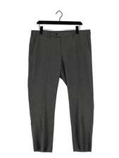 Uniqlo Men's Suit Trousers XL Grey 100% Other Straight Dress Pants