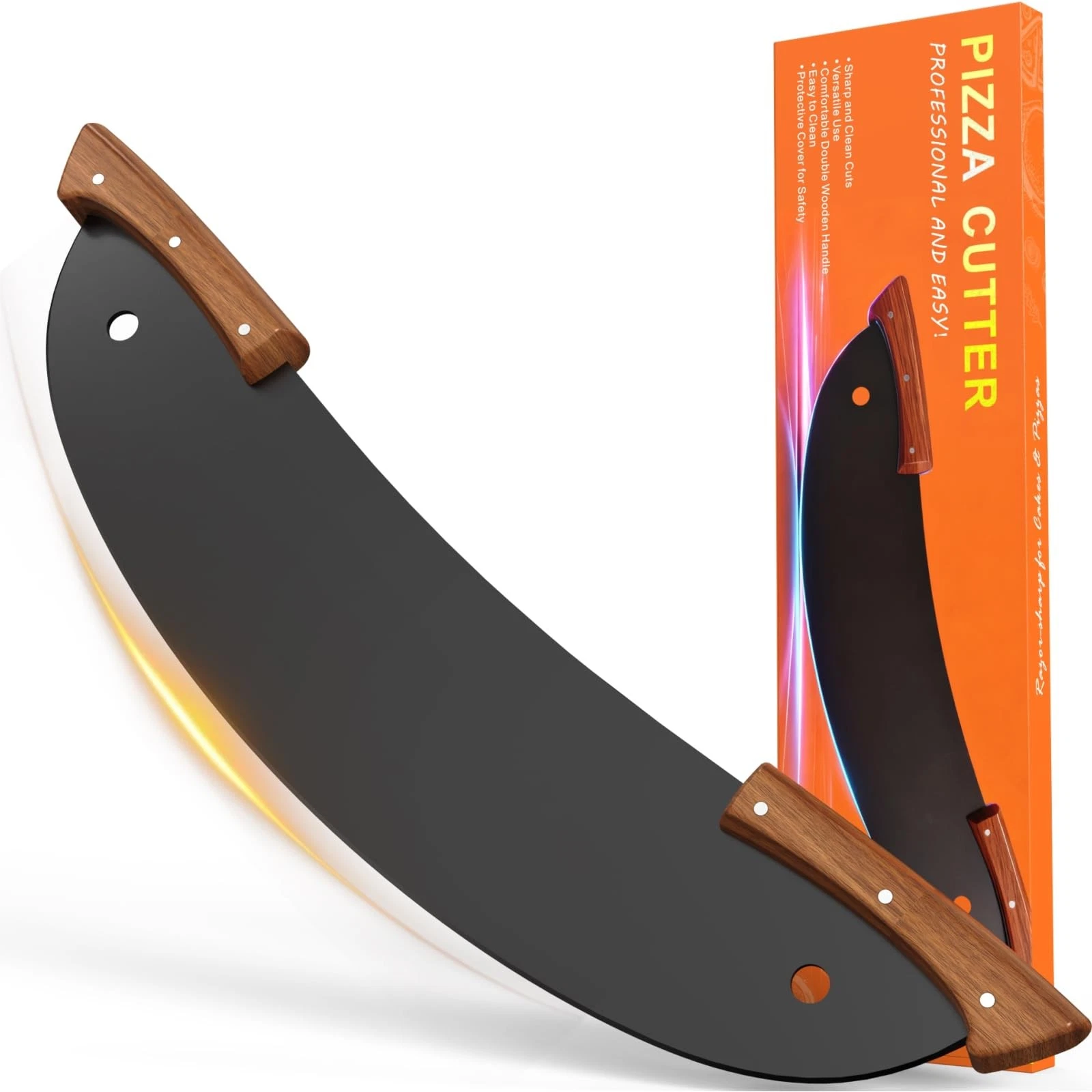 20-Inch Pizza Rocker Blade Cutter, Stainless Steel with Double Wooden Handles, P
Opens in a new wind