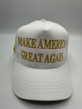 Official Make America Great Again Trump Cali Fame 45-47 White Snapback Hat Cap