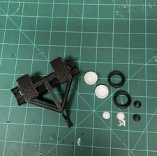 1/24 Scale Tow Dolly Trailer with Resin Wheels & Tires - 3D Printed Diorama Part