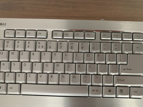 ENERMAX AURORA Multi-Function Multi-Language Multi-Media ALUMINUM KEYBOARD—Rare - Afbeelding 7 van 11