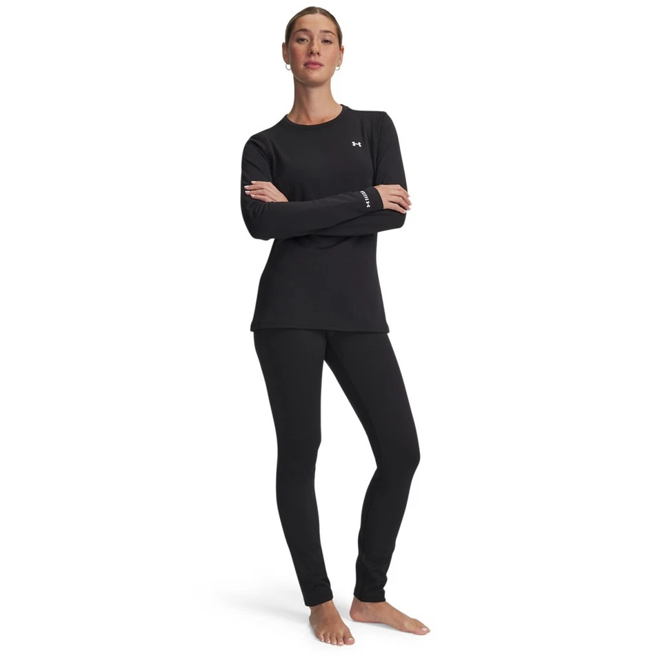 Under Armour 6004068 Women's UA ColdGear Base 3.0 Baselayer Leggings, Black - Image 3 of 3