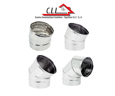 304 stainless steel flue elbow - 15° 30° 45° 90°-ø80-450 - stove