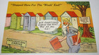 Vintage Comic Postcard Hillbilly Outhouse Humor Stopped Here For The Weak End — photo 1