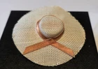 Vintage BARBIE Doll Straw Hat Orange Ribbon #986 Sheath Sensation 1960's