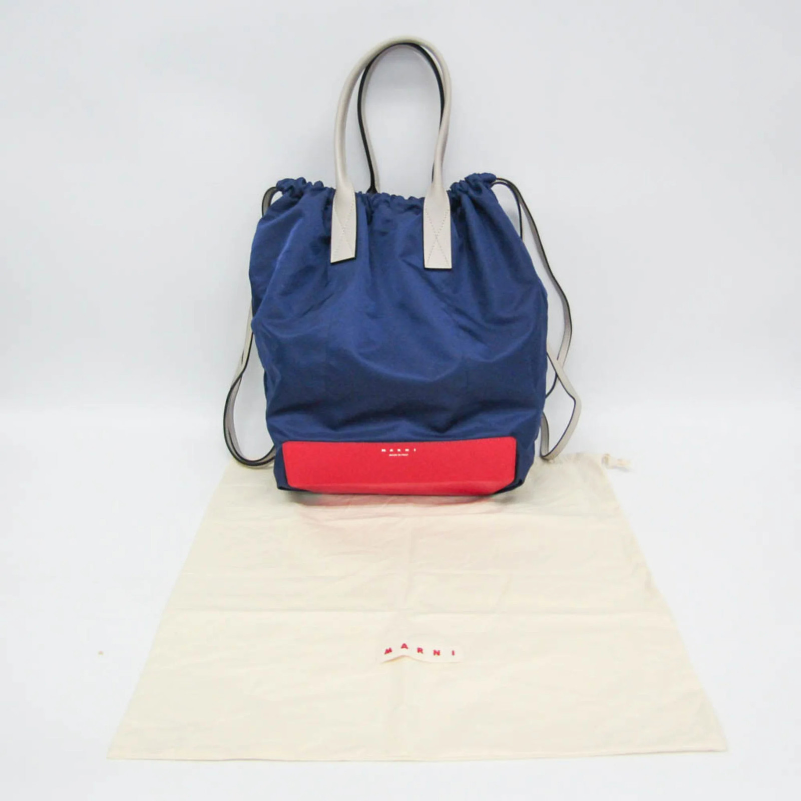 Marni Drawstring Bag ZAMP0005Q0 TN685 Men,Women Nylon,Leather Backpack,Tote Bag