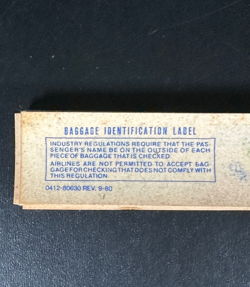 Vintage DELTA AIR LINES Baggage Tag Lot of 7 Paper Luggage ID Labels | eBay