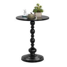 Small Side Table, Round Drink Table End Table, Sofa Table TV Tray Table, Pede...
