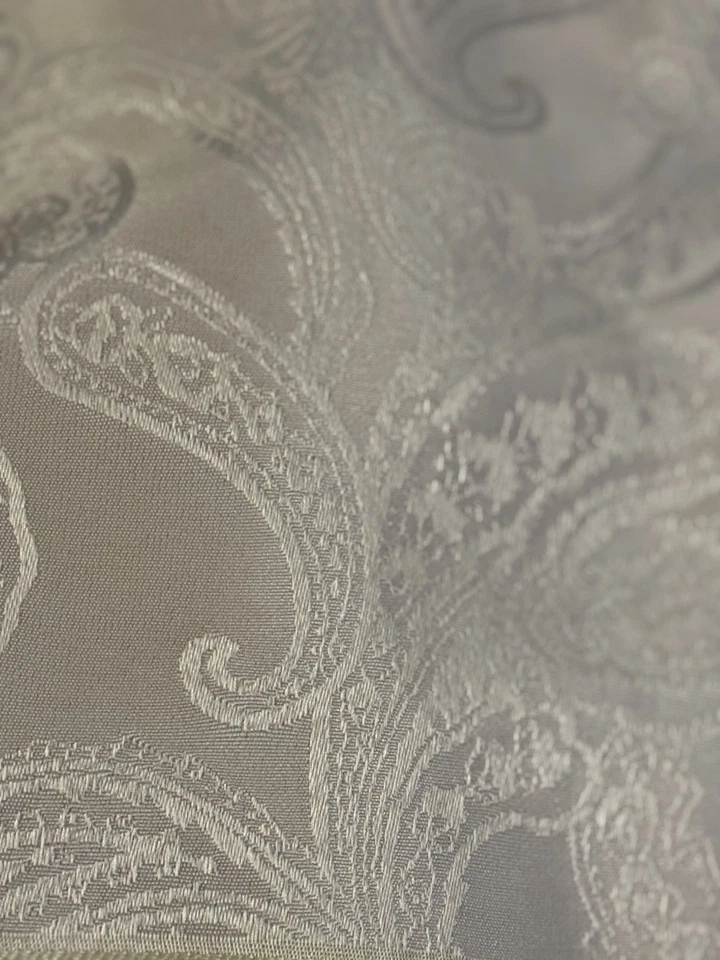 Edredom Croscill Home + 2 Shams QUEEN Jaquard amarelo macio bege branco com fio - Imagem 4 de 4