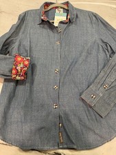 Paint by Numbers by Matilda Jane Denim Long Sleeve Button Down Shirt Size XL