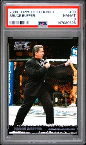 2009 Topps UFC Round 1 Bruce Buffer #99 Rookie Card RC PSA 8