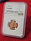 1955 LINCOLN WHEAT BACK PENNY    NGC PF 68 RD                           #T0606
