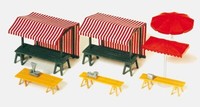 Preiser Ho 17500 MarktstäNde Und Marktschirme Bausatz Neu Ovp