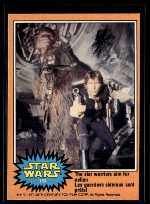 1977 Topps Star Wars Chewbacca Hans Solo Orange #133 NEAR MINT!