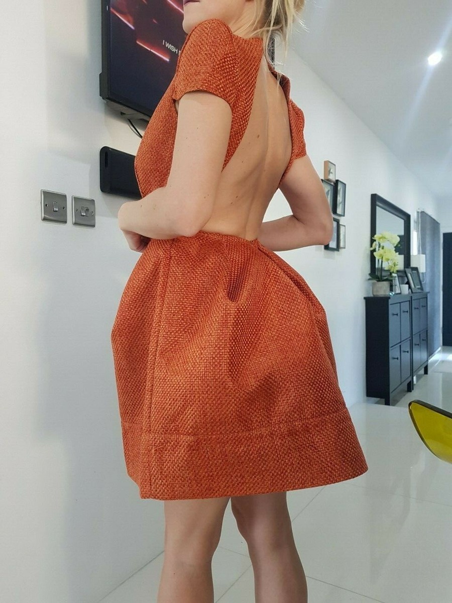 Robe De Soirée AQ By AQ Aqua - Taille 6 - Orange - Portée Une Fois - Très Bon état
