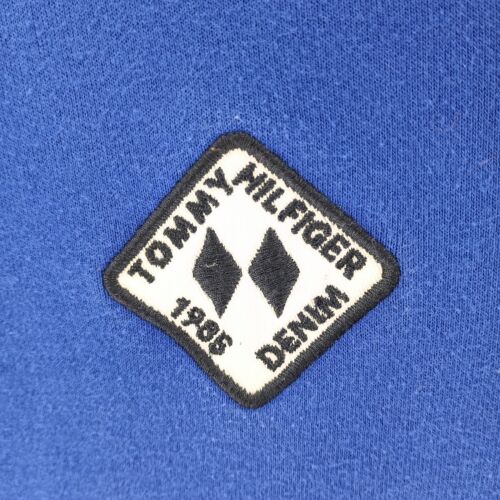 Tommy Hilfiger Hoodie Men XXL Blue Hoodie With Logos - Picture 2 of 13