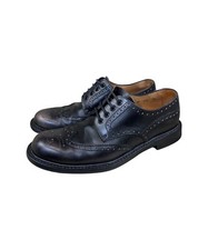 Prada Black Leather Brogue Oxford Dress Shoes