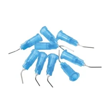 Dental Pre-Bent Dispensing Needle Tips for Etch Sealant Blue 25 Gauge 100/pk