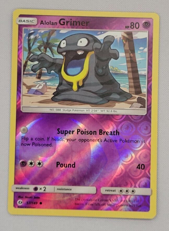 Alolan Grimer Reverse Holo Foil Pokemon Sun/Moon SM Base Set 57/149