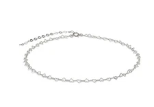 Anika Bella Sterling Silver Teens Heart Chain Necklace 13-16 inches