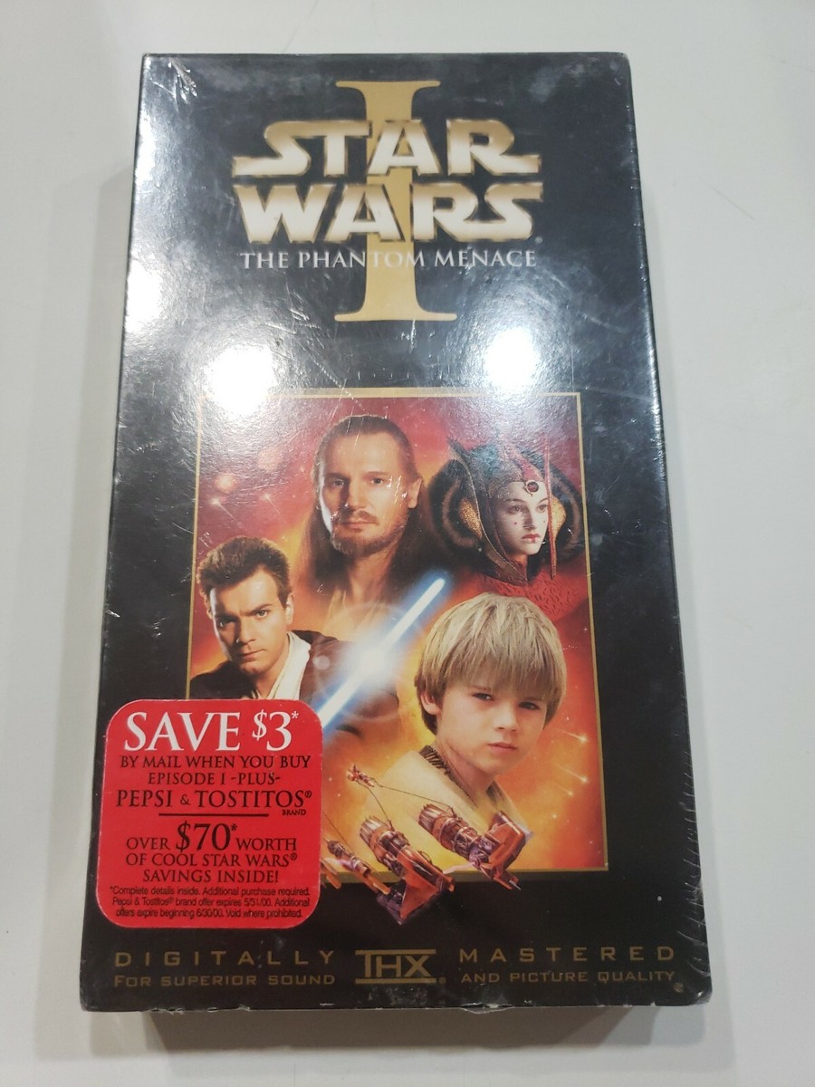 THE PHANTOM MENACE, ORIGINAL EPISODE, STARWARS VHS TAPE, new