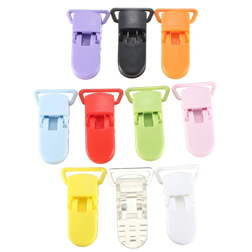 100Pcs Plastic Pacifier Clips Holder Bulk Baby Infant Girls Boys Dummy Clips - image 4 of 4