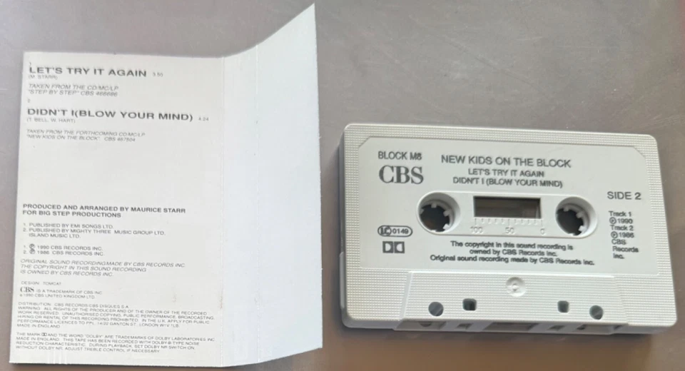 NEW KIDS ON THE BLOCK - LET'S TRY IT AGAIN/DIDN'T I (BLOW) (UK CASSETTE SINGLE) - Image 4 of 4