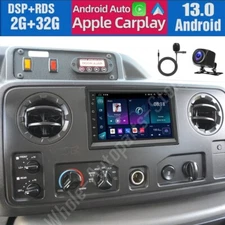 For 2009-2014 Ford E-250 E-350 Apple Carplay Radio Android 13 GPS WIFI W/ Camera