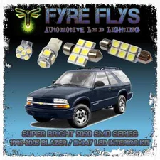 14 White LED Interior Map Dome lights package kit for 1995-2005 Jimmy/Blazer CB1