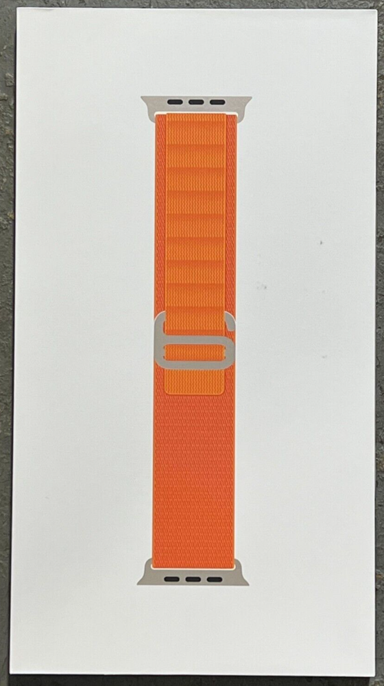Genuine Apple Watch Band Alpine Loop (49mm) Orange - Small(Fits 130mm-160mm)