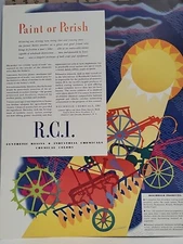 1940 Reichhold Chemicals R.C.I.  Fortune WW2 Print Ad Q3 Paint John Vickery