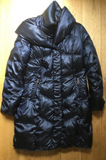 Tahari Duck Down & Feather Puffer Jacket/coat - Midnight Dreams (blue) Uk 10