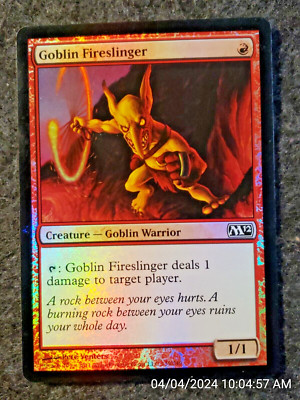 Goblin Fireslinger FOIL Magic 2012 / M12 NM Red Common MAGIC MTG CARD (DS3D1E9)