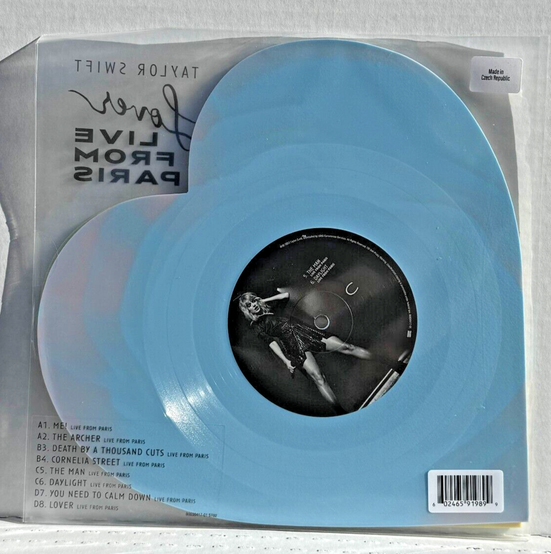 💗 Taylor Swift Lover Live From Paris Heart Shaped Vinyl