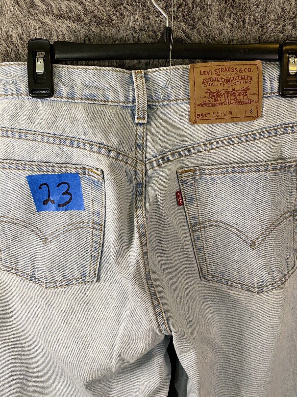 VTG Levis 551 Jeans Women 18 Short Relax Fit Tape… - image 3