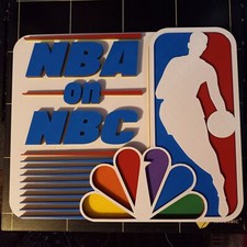 8- Inch NBA on NBC 3D sign V2 Reproduction 3D...