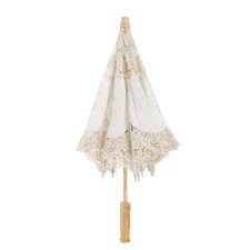 Toyvian Lace Umbrella Handmade Bridal Umbrella Photography Umbrella with Handle
