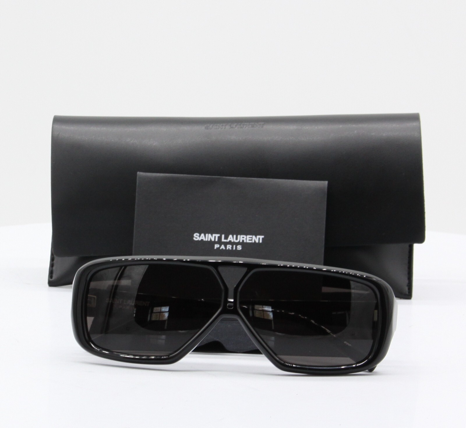 OCCHIALI DA SOLE SAINT LAURENT MONTATURA QUADRATA NERI SL 569 001 M PREZZO AL PUBBLICO £315 ANNUNCIO