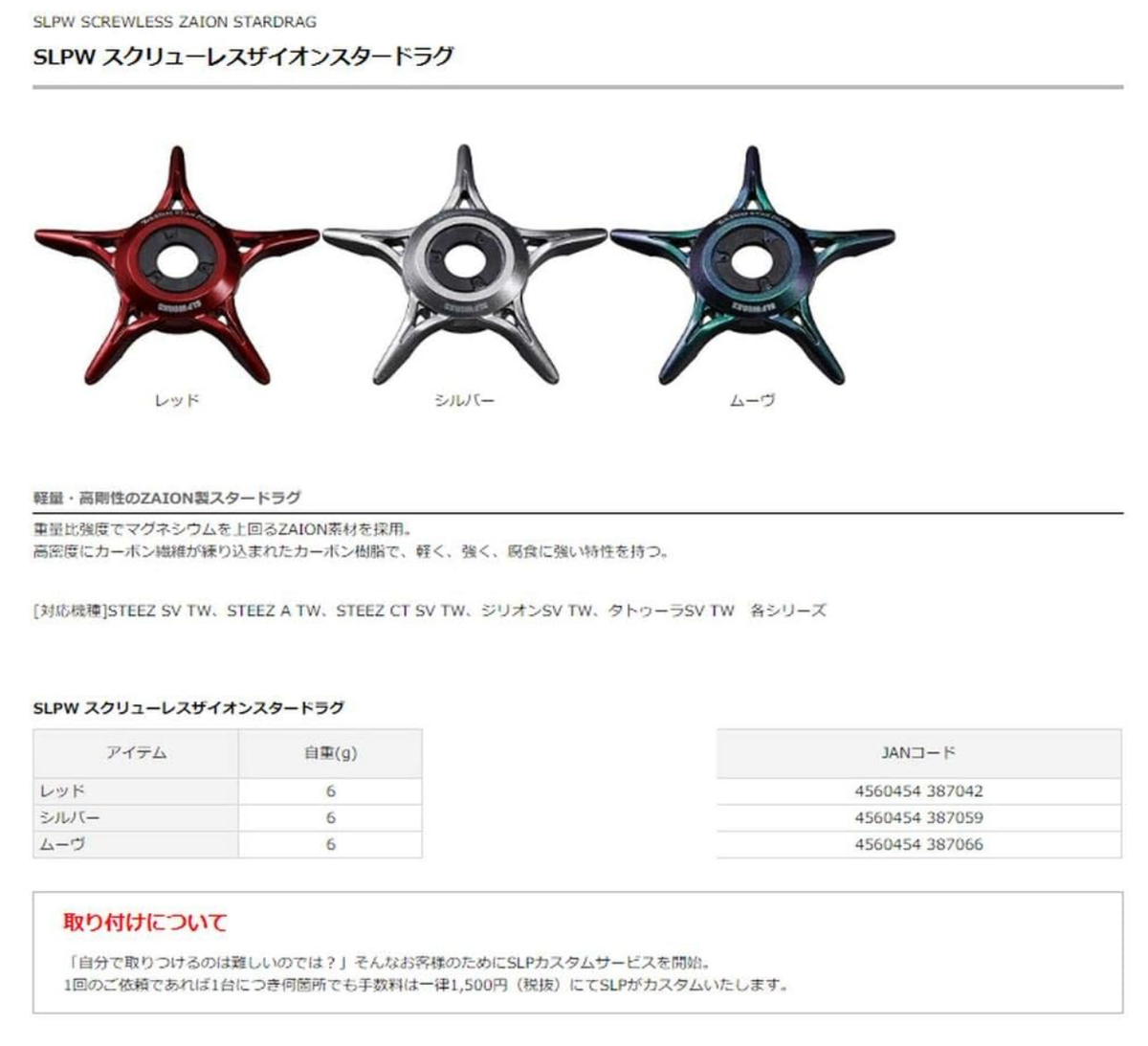 Daiwa SLP WORKS SCL ZAION Star Drag RED for Daiwa Bait casting new