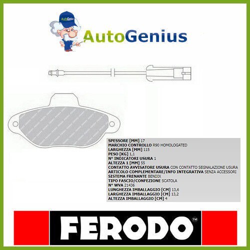 Kit Pastiglie Freno Anteriori 58mm Per Fiat Grande Punto 2005+, Silenziose E Durature, Garanzia 12 Mesi