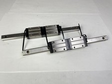 NSK LS15Z Linear Rail W/ 2 LS15 Ball Bearing Blocks 11-9/16" Length Lot of 2 