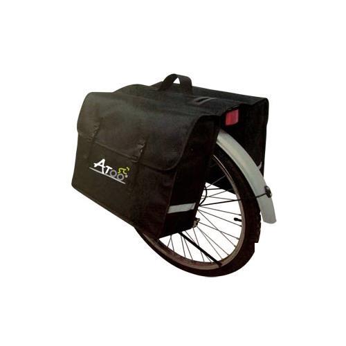 Sacoche vélo à pont 2 volumes noire Atoo 40L haute capacité et robuste