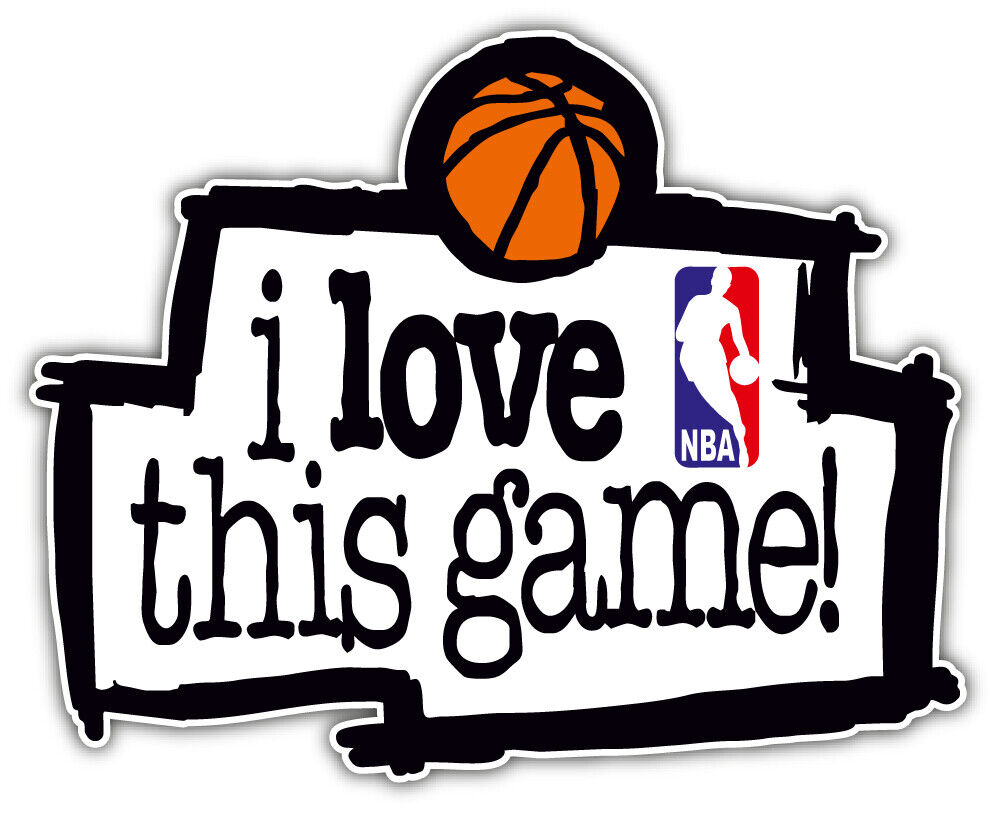 NBA I Love This Game Basketball Sport Car Bumper Sticker Decal SIZES