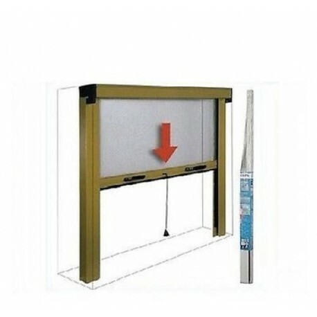 ZANZARIERA IRS MARRONE 80X170H VERTICALE PER BALCONE FINESTRA RULLO ALLUMINO
