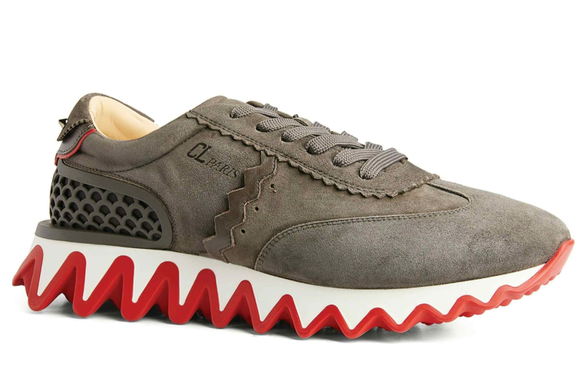 Christian Louboutin Mens Loubishark Flat Ombre Brown Suede  display picture 1