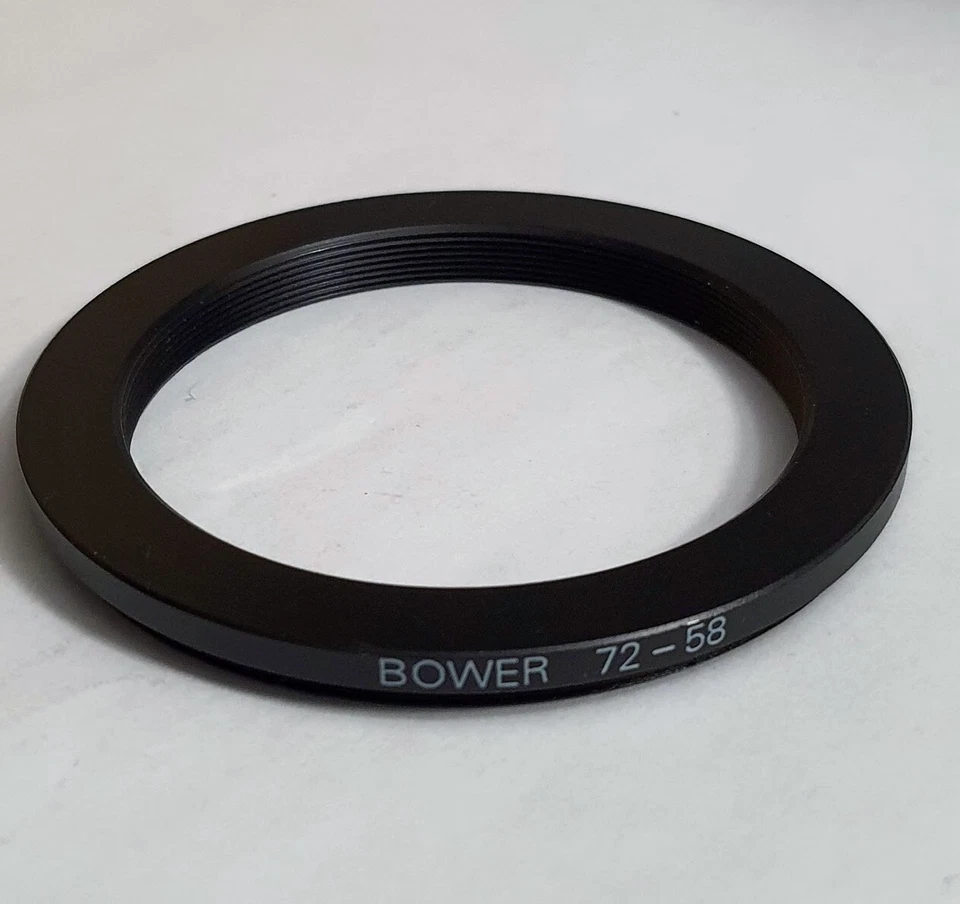 Bower Metal 72-58mm Step-Down Lens Adapter Ring 72mm-58mm 72-58 72mm-58 Stepping - Image 4 of 4