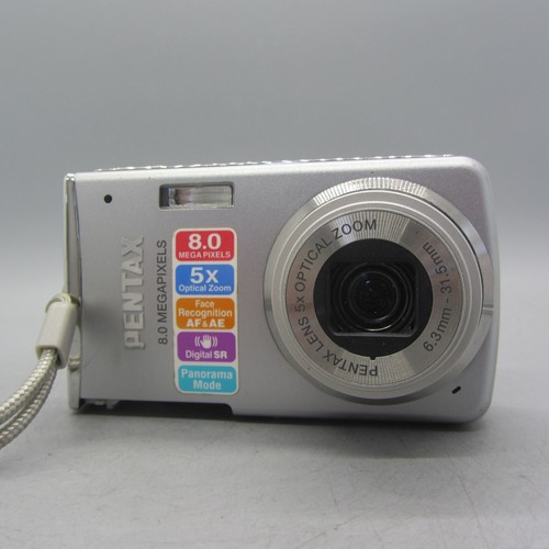 Pentax Optio M50 8.0MP Compact Digital Camera Silver Tested *Read* - Picture 2 of 10