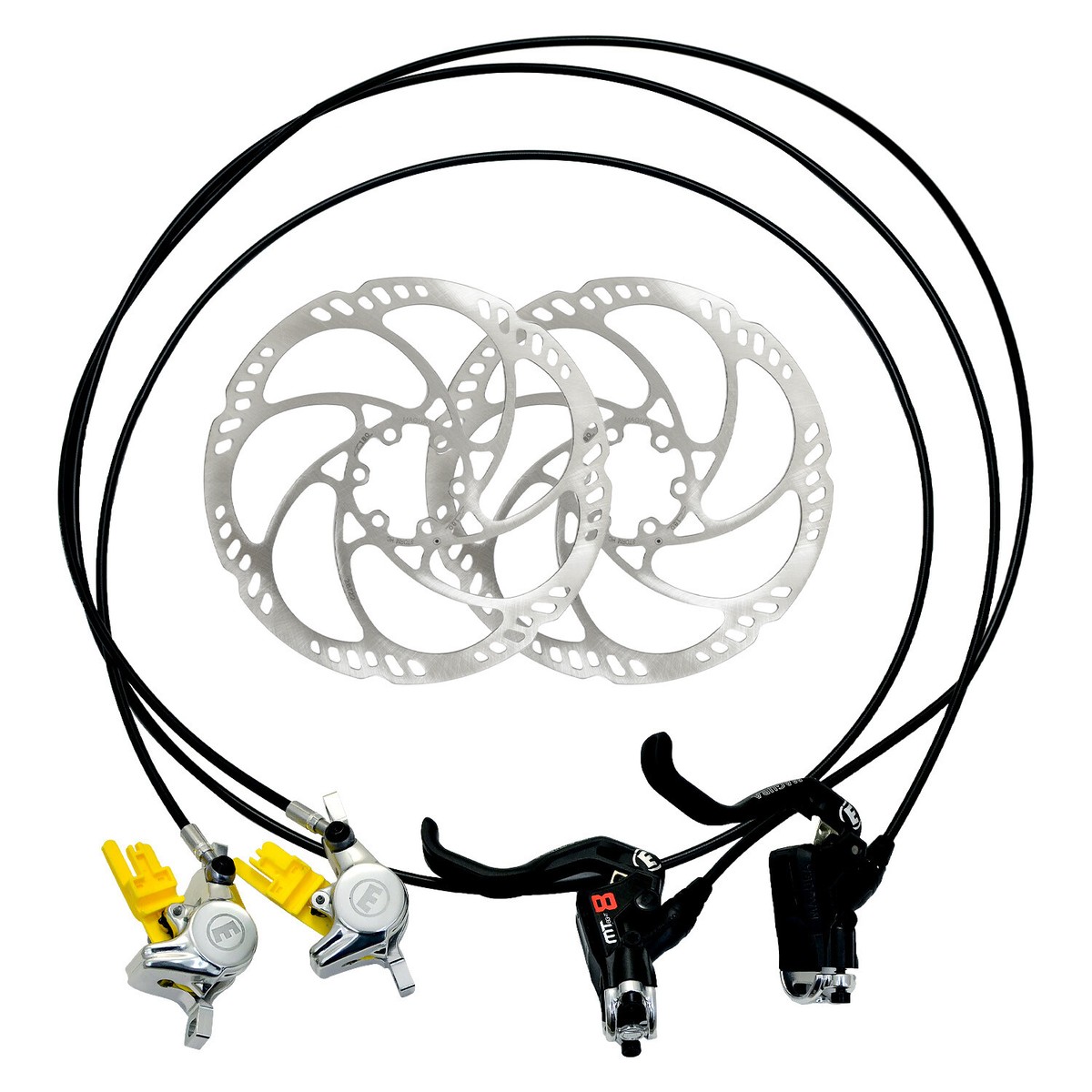 Magura MT8 Pro Carbon Post Mount Hydraulic Disc Brake Set w/ 180mm