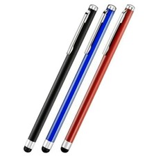 Insignia- Stylus Pen 3 Pack Universal Capacitive Touch Screen - Black/Red/Blue