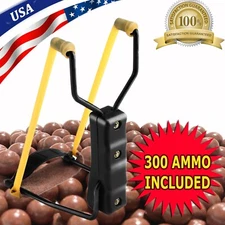 HIGH VELOCITY FOLDING WRIST SLINGSHOT Catapult Powerful 7" Hunting Sling Shot